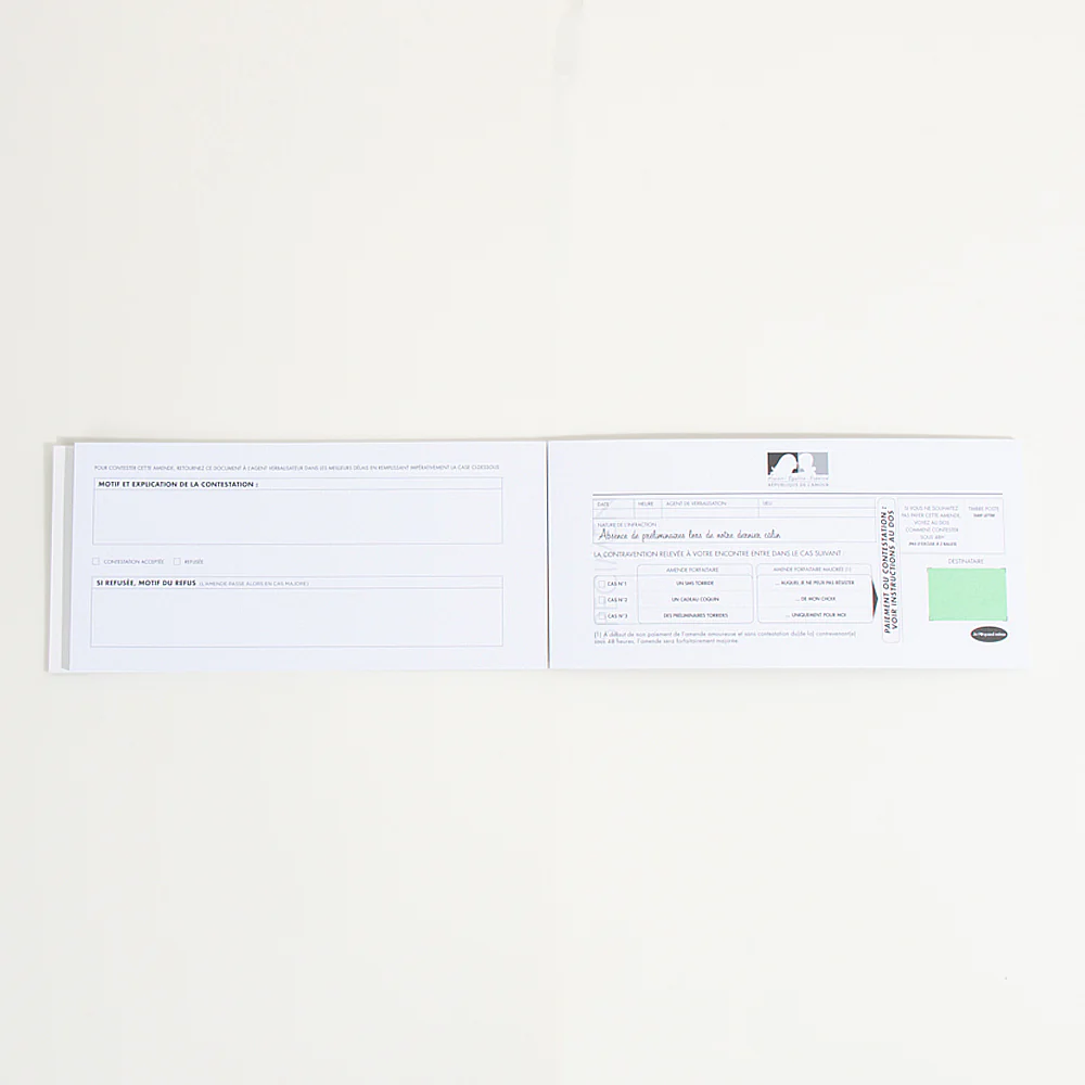 Carnet de mise à l'amende amoureux - Image 2