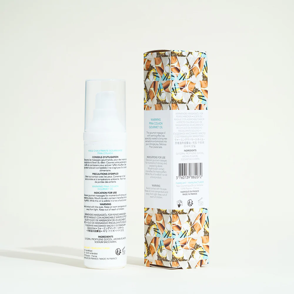 Huile de massage comestible et chauffante Exsens - Image 2