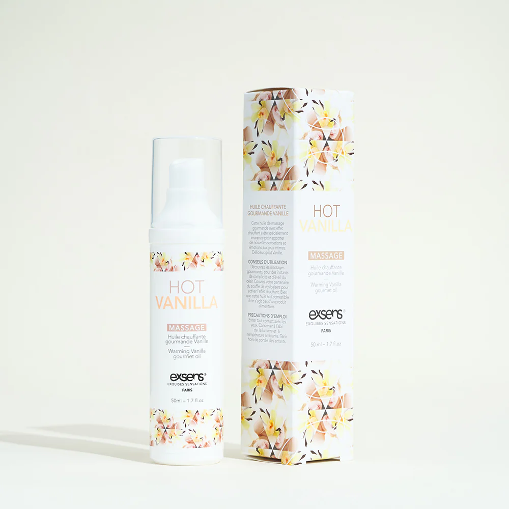 Huile de massage comestible et chauffante Exsens - Image 4