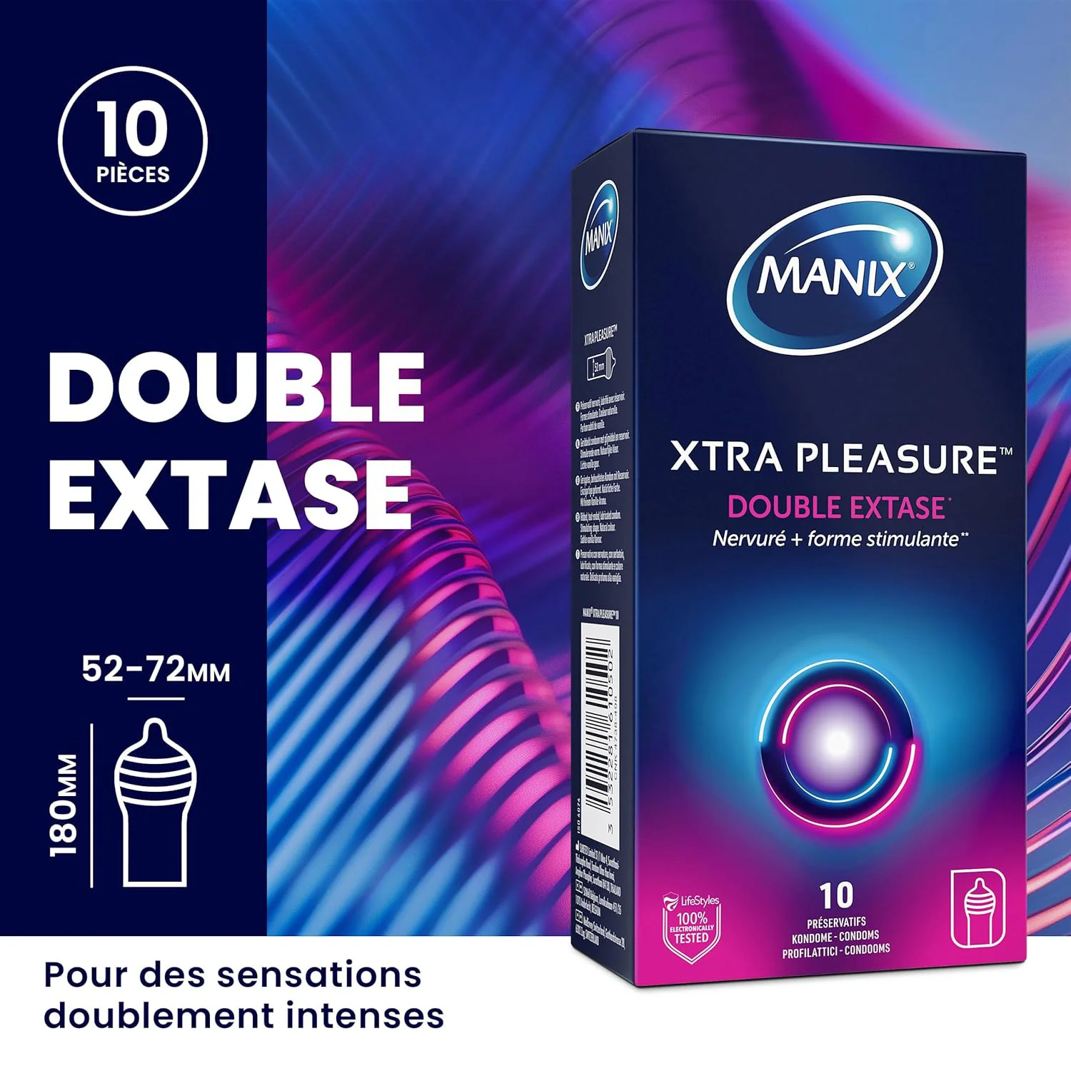 Préservatifs Manix Xtra Pleasure Double Extase - Image 3