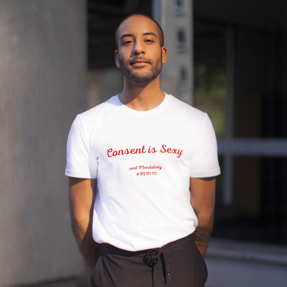 T-Shirt Blanc Consent is Sexy - Image 2